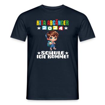 Daycare Leavers 2024 School Enrollment 2024 - Men's T-Shirt - navy - Front - AI Model Male 178 light (178cm)