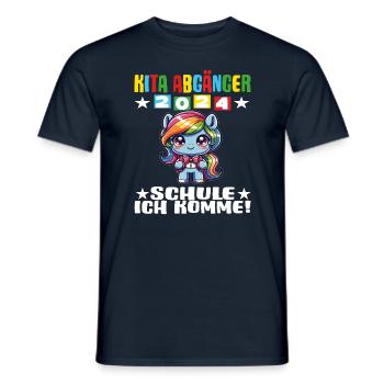 Jeunes sortant de la garderie 2024 Inscription à l’école 2024 - T-shirt homme - marine - Devant - AI Model Male 178 light (178cm)