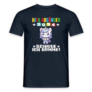 Daycare Leavers 2024 School Enrollment 2024 - Men's T-Shirt - navy - Front - AI Model Male 178 light (178cm)