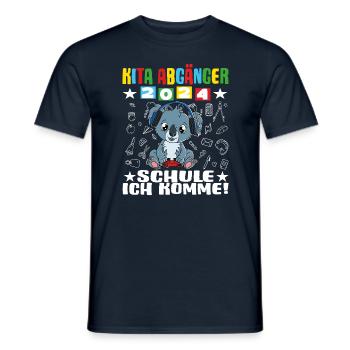Daycare Leavers 2024 School Enrollment 2024 - Men's T-Shirt - navy - Front - AI Model Male 178 light (178cm)