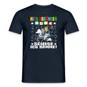 Kita Abgänger 2024 Einschulung 2024 - Männer T-Shirt - Navy - Vorne - AI Model Male 178 light (178cm)