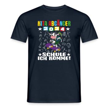 Jeunes sortant de la garderie 2024 Inscription à l’école 2024 - T-shirt homme - marine - Devant - AI Model Male 178 light (178cm)