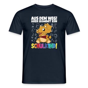 School Child 2024 School Enrollment Back to School - Men's T-Shirt - navy - Front - AI Model Male 178 light (178cm)