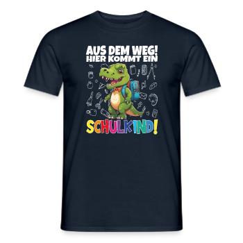 School Child 2024 School Enrollment Back to School - Men's T-Shirt - navy - Front - AI Model Male 178 light (178cm)