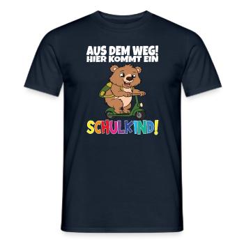School Child 2024 School Enrollment Back to School - Men's T-Shirt - navy - Front - AI Model Male 178 light (178cm)
