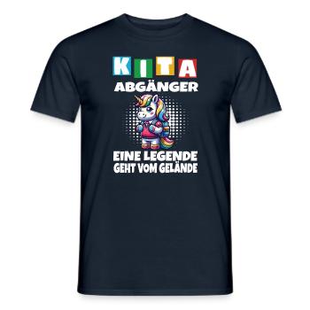 KITA Leavers School Child School Enrollment - Men's T-Shirt - navy - Front - AI Model Male 178 light (178cm)