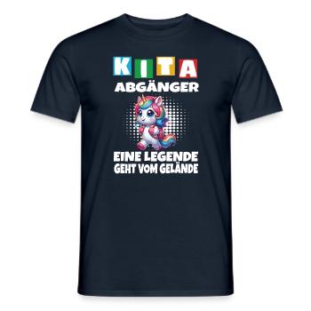 KITA Leavers School Child School Enrollment - Men's T-Shirt - navy - Front - AI Model Male 178 light (178cm)