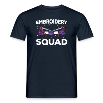 Embroidery Beading Embroidery Pattern Cross Stitch - Men's T-Shirt - navy - Front - AI Model Male 178 light (178cm)