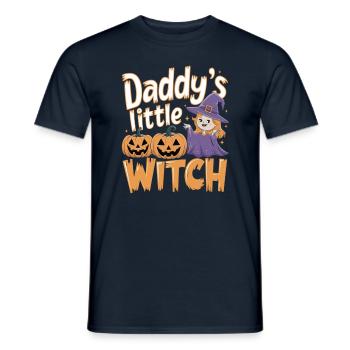 La petite sorcière de papa de la sorcière d’Halloween - T-shirt homme - marine - Devant - AI Model Male 178 light (178cm)