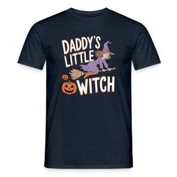 La petite sorcière de papa de la sorcière d’Halloween - T-shirt homme - marine - Devant - AI Model Male 178 light (178cm)