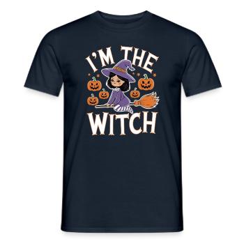 Sorcière d’Halloween Je suis la sorcière Halloween - T-shirt homme - marine - Devant - AI Model Male 178 light (178cm)