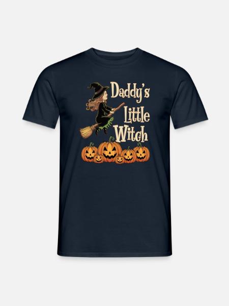 Halloween Witch Daddy's Little Witch - Men's T-Shirt - navy