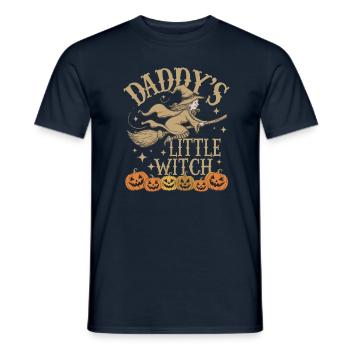 La petite sorcière de papa de la sorcière d’Halloween - T-shirt homme - marine - Devant - AI Model Male 178 light (178cm)