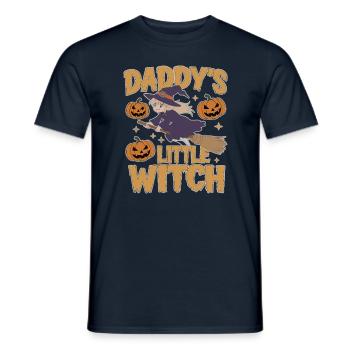 La petite sorcière de papa de la sorcière d’Halloween - T-shirt homme - marine - Devant - AI Model Male 178 light (178cm)