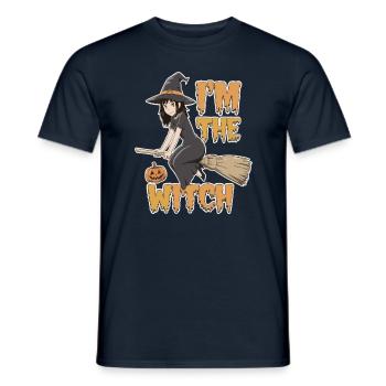 Sorcière d’Halloween Je suis la sorcière Halloween - T-shirt homme - marine - Devant - AI Model Male 178 light (178cm)