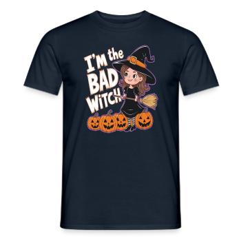 Halloween Witch I'm The Bad Witch - Men's T-Shirt - navy - Front - AI Model Male 178 light (178cm)