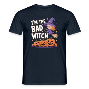 Halloween Witch I'm The Bad Witch - Men's T-Shirt - navy - Front - AI Model Male 178 light (178cm)