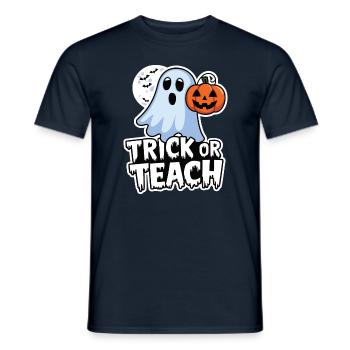 Trick Or Teach Halloween Teachers - Men's T-Shirt - navy - Front - AI Model Male 178 light (178cm)