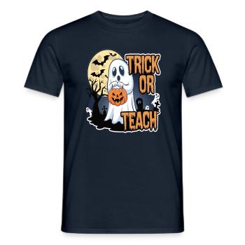 Trick Or Teach Halloween Teachers - Men's T-Shirt - navy - Front - AI Model Male 178 light (178cm)