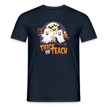 Trick Or Teach Halloween Teachers - Men's T-Shirt - navy - Front - AI Model Male 178 light (178cm)