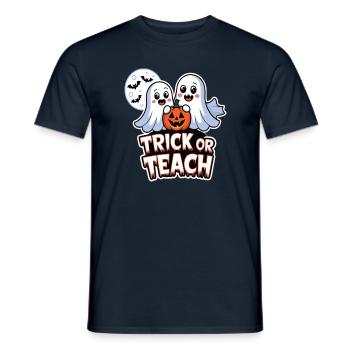Trick Or Teach Halloween Teachers - Men's T-Shirt - navy - Front - AI Model Male 178 light (178cm)