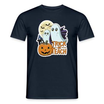 Trick Or Teach Halloween Teachers - Men's T-Shirt - navy - Front - AI Model Male 178 light (178cm)