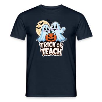 Trick Or Teach Halloween Teachers - Men's T-Shirt - navy - Front - AI Model Male 178 light (178cm)
