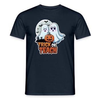 Trick Or Teach Halloween Teachers - Men's T-Shirt - navy - Front - AI Model Male 178 light (178cm)