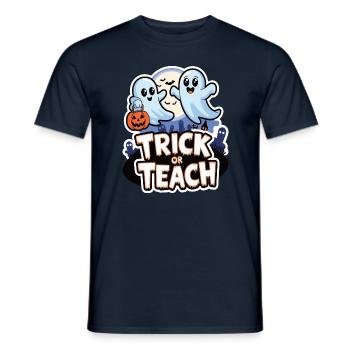 Trick Or Teach Halloween Teachers - Men's T-Shirt - navy - Front - AI Model Male 178 light (178cm)