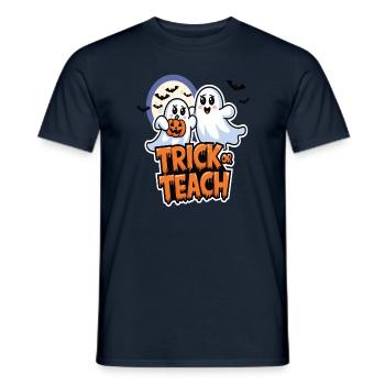 Trick Or Teach Halloween Teachers - Men's T-Shirt - navy - Front - AI Model Male 178 light (178cm)