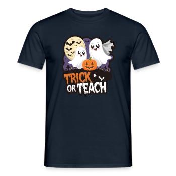 Trick Or Teach Halloween Teachers - Men's T-Shirt - navy - Front - AI Model Male 178 light (178cm)