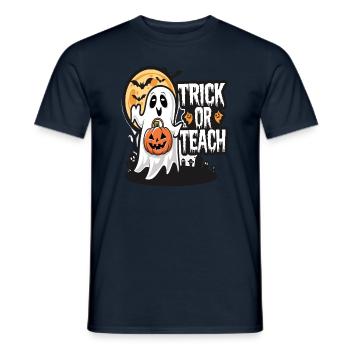 Trick Or Teach Halloween Teachers - Men's T-Shirt - navy - Front - AI Model Male 178 light (178cm)