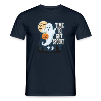 Doux Halloween Fantôme Halloween - T-shirt homme - marine - Devant - AI Model Male 178 light (178cm)
