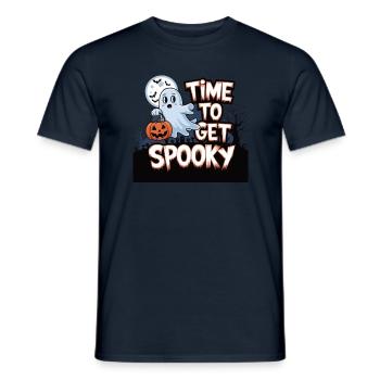 Doux Halloween Fantôme Halloween - T-shirt homme - marine - Devant - AI Model Male 178 light (178cm)