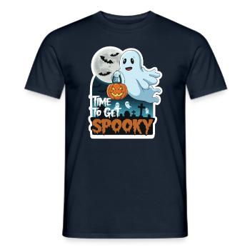 Doux Halloween Fantôme Halloween - T-shirt homme - marine - Devant - AI Model Male 178 light (178cm)