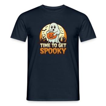 Doux Halloween Fantôme Halloween - T-shirt homme - marine - Devant - AI Model Male 178 light (178cm)