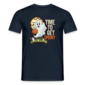 Doux Halloween Fantôme Halloween - T-shirt homme - marine - Devant - AI Model Male 178 light (178cm)