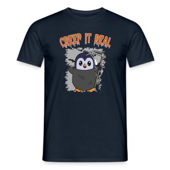 Mignon Halloween Fantôme Halloween - T-shirt homme - marine - Devant - AI Model Male 178 light (178cm)