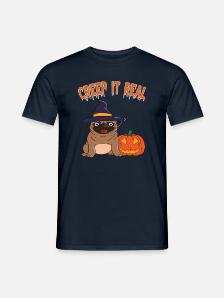 Cute Halloween Ghost Halloween - Men's T-Shirt - navy