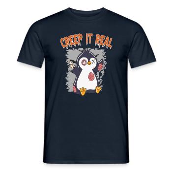 Mignon Halloween Fantôme Halloween - T-shirt homme - marine - Devant - AI Model Male 178 light (178cm)