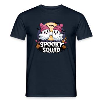 Halloween Spooky Squad Geist mit Mütze - Männer T-Shirt - Navy - Vorne - AI Model Male 178 light (178cm)