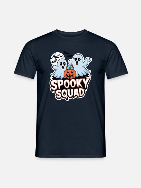 Halloween Spooky Squad Geist mit Mütze - Männer T-Shirt - Navy