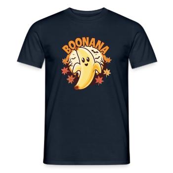 Halloween Boonana Halloween Geist - Männer T-Shirt - Navy - Vorne - AI Model Male 178 light (178cm)