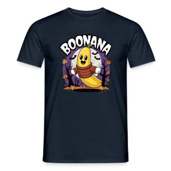 Halloween Boonana Halloween Geist - Männer T-Shirt - Navy - Vorne - AI Model Male 178 light (178cm)