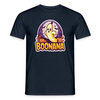 Halloween Boonana Halloween Geist - Männer T-Shirt - Navy - Vorne - AI Model Male 178 light (178cm)