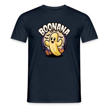 Halloween Boonana Halloween Geist - Männer T-Shirt - Navy - Vorne - AI Model Male 178 light (178cm)
