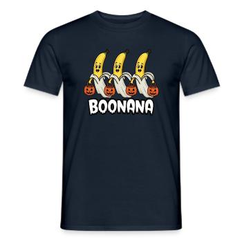 Halloween Boonana Halloween Geist - Männer T-Shirt - Navy - Vorne - AI Model Male 178 light (178cm)