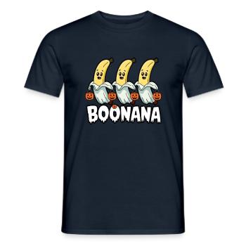 Halloween Boonana Halloween Geist - Männer T-Shirt - Navy - Vorne - AI Model Male 178 light (178cm)