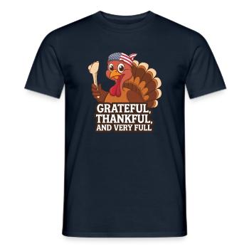 Lustiger Thanksgiving Truthahn - Männer T-Shirt - Navy - Vorne - AI Model Male 178 light (178cm)