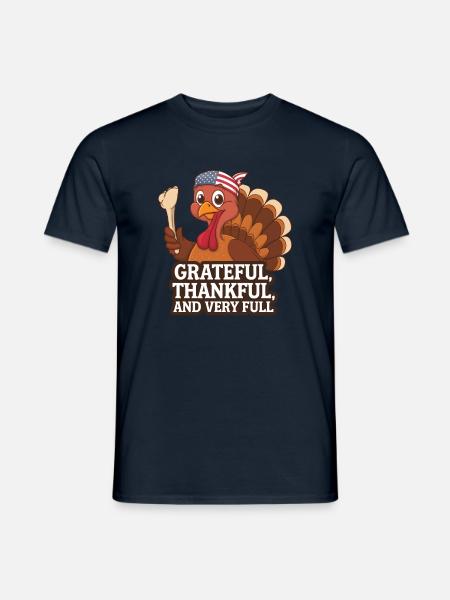 Dinde drôle de Thanksgiving - T-shirt homme - marine